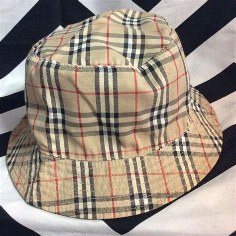 burberry womens bucket hat black plaid interior one size|Burberry Plaid Bucket Hat on SALE .